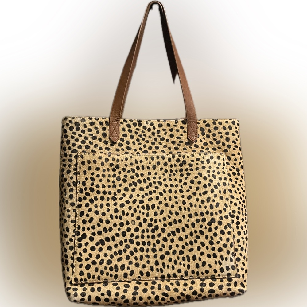 MADEWELL Tote Animal Print Tan/Brown GUC